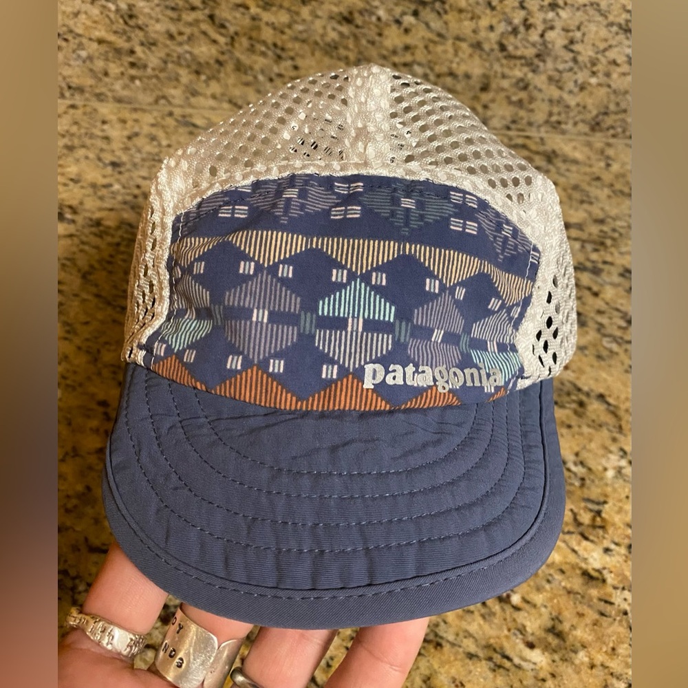 Patagonia 5 Panel Hat Adjustable Soft Short-Bill Mesh Cap Tribal Aztec OSFM